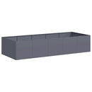 plantekasse 200x80x40 cm stål antracitgrå - Xlshop.dk