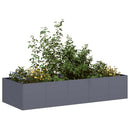 plantekasse 200x80x40 cm stål antracitgrå - Xlshop.dk