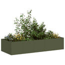 plantekasse 200x80x40 cm stål olivengrøn - Xlshop.dk