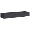 plantekasse 280x80x40 cm stål sort - Xlshop.dk