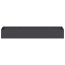 plantekasse 280x80x40 cm stål sort - Xlshop.dk
