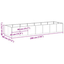 plantekasse 280x80x40 cm stål hvid - Xlshop.dk