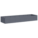 plantekasse 280x80x40 cm stål antracitgrå - Xlshop.dk