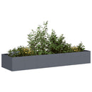 plantekasse 280x80x40 cm stål antracitgrå - Xlshop.dk