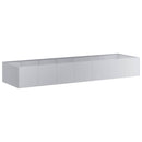 plantekasse 280x80x40 cm galvaniseret stål