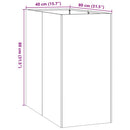 plantekasse 40x80x80 cm stål hvid - Xlshop.dk
