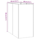 plantekasse 40x80x80 cm rustfrit stål