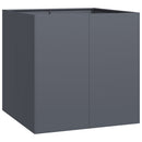 plantekasse 80x80x80 cm stål antracitgrå - Xlshop.dk