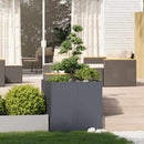 plantekasse 80x80x80 cm stål antracitgrå - Xlshop.dk