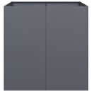 plantekasse 80x80x80 cm stål antracitgrå - Xlshop.dk