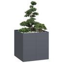 plantekasse 80x80x80 cm stål antracitgrå - Xlshop.dk