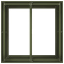 plantekasse 80x80x80 cm stål olivengrøn - Xlshop.dk