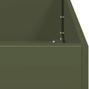 plantekasse 80x80x80 cm stål olivengrøn - Xlshop.dk