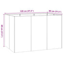 plantekasse 120x80x80 cm stål hvid - Xlshop.dk