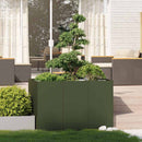 plantekasse 120x80x80 cm stål olivengrøn - Xlshop.dk