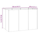 plantekasse 120x80x80 cm stål olivengrøn - Xlshop.dk