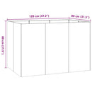 plantekasse 120x80x80 cm rustfrit stål - Xlshop.dk