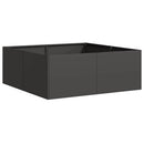 plantekasse 80x80x30 cm stål sort - Xlshop.dk