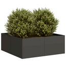 plantekasse 80x80x30 cm stål sort - Xlshop.dk