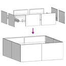 plantekasse 80x80x30 cm stål hvid - Xlshop.dk