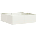 plantekasse 100x100x30 cm stål hvid - Xlshop.dk
