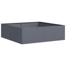 plantekasse 100x100x30 cm stål antracitgrå - Xlshop.dk