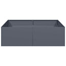 plantekasse 100x100x30 cm stål antracitgrå - Xlshop.dk