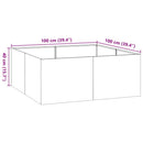 plantekasse 100x100x40 cm stål sort - Xlshop.dk