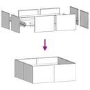 plantekasse 100x100x40 cm stål hvid - Xlshop.dk