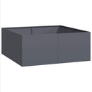 plantekasse 100x100x40 cm stål antracitgrå - Xlshop.dk
