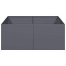 plantekasse 100x100x40 cm stål antracitgrå - Xlshop.dk