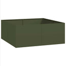 plantekasse 100x100x40 cm stål olivengrøn - Xlshop.dk