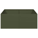plantekasse 100x100x40 cm stål olivengrøn - Xlshop.dk