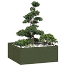 plantekasse 100x100x40 cm stål olivengrøn - Xlshop.dk