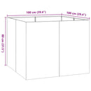 plantekasse 100x100x80 cm stål sort - Xlshop.dk