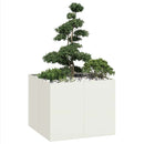 plantekasse 100x100x80 cm stål hvid - Xlshop.dk