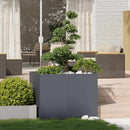 plantekasse 100x100x80 cm stål antracitgrå - Xlshop.dk