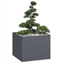 plantekasse 100x100x80 cm stål antracitgrå - Xlshop.dk