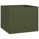 plantekasse 100x100x80 cm stål olivengrøn - Xlshop.dk