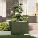 plantekasse 100x100x80 cm stål olivengrøn - Xlshop.dk