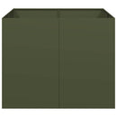 plantekasse 100x100x80 cm stål olivengrøn - Xlshop.dk