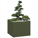 plantekasse 100x100x80 cm stål olivengrøn - Xlshop.dk