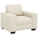 Sofa 3 pcs Beige 221 x 80 x 82 cm Linned-blandet stof