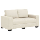Sofa 3 pcs Beige 221 x 80 x 82 cm Linned-blandet stof