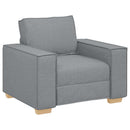 Sofa 3 pcs Lysegrå 220 x 80 x 84 cm Linned-blandet stof