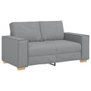 Sofa 3 pcs Lysegrå 220 x 80 x 84 cm Linned-blandet stof