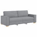 Sofa 3 pcs Lysegrå 220 x 80 x 84 cm Linned-blandet stof
