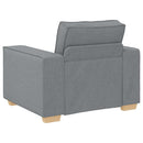 Sofa 3 pcs Lysegrå 220 x 80 x 84 cm Linned-blandet stof