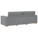 Sofa 3 pcs Lysegrå 220 x 80 x 84 cm Linned-blandet stof