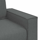 Sofa 3 pcs Mørkegrå 220 x 80 x 84 cm Linned-blandet stof